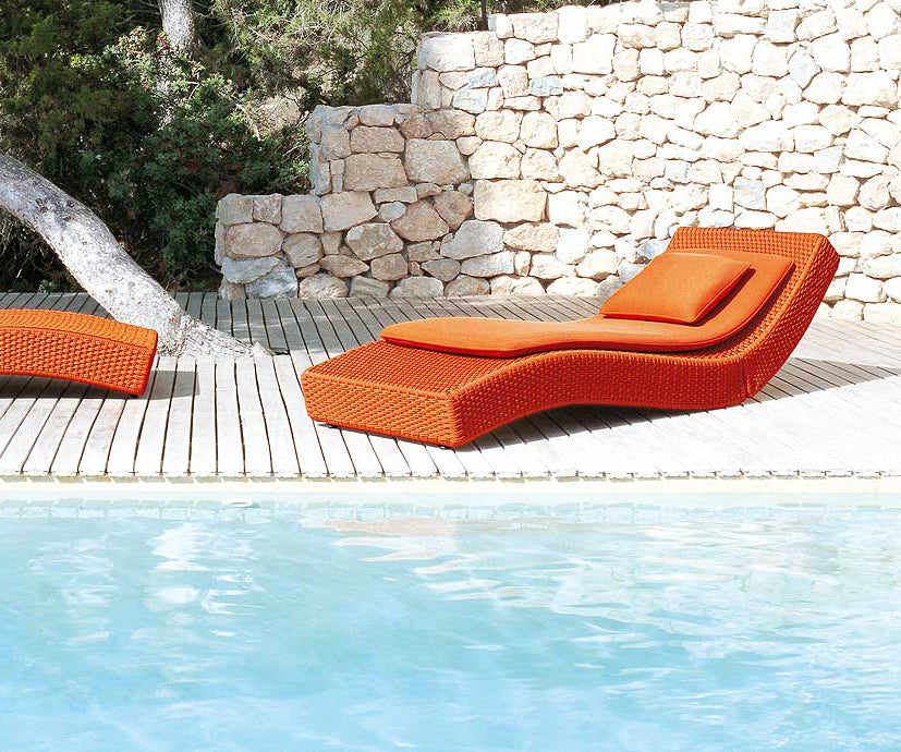 Luxury Wave Outdoor Chaise Lounge by Paola Lenti for Ultimate Comfort Casa Design Group