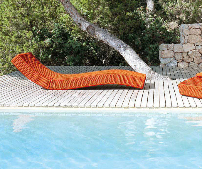Luxury Wave Outdoor Chaise Lounge by Paola Lenti for Ultimate Comfort Casa Design Group