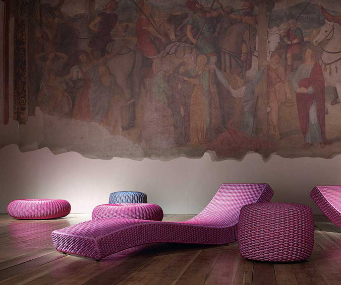 Luxury Wave Outdoor Chaise Lounge by Paola Lenti for Ultimate Comfort Casa Design Group