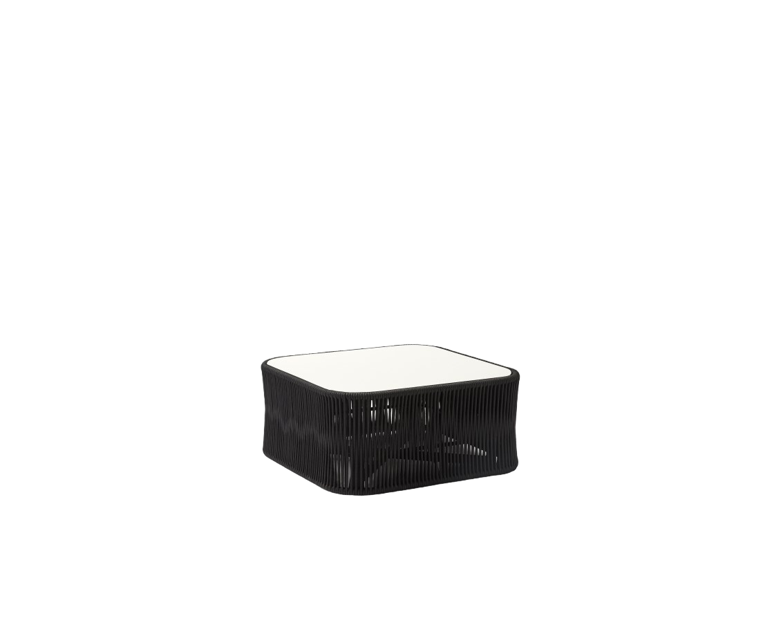 High End Weave Square Coffee Table by Point 1920 Casa Design Group