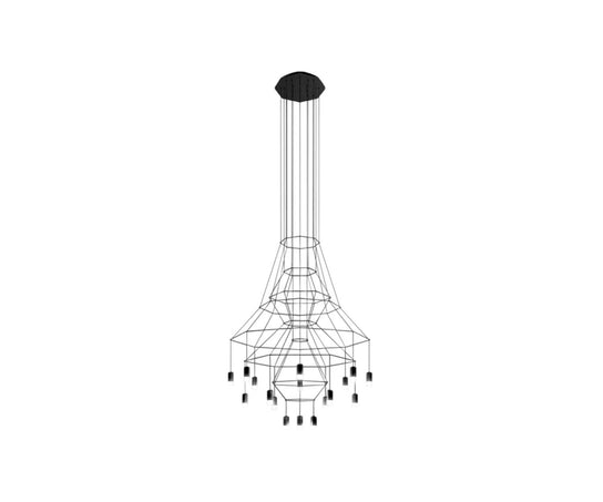 High end Wireflow Chandelier 0315 by Vibia Casa Design