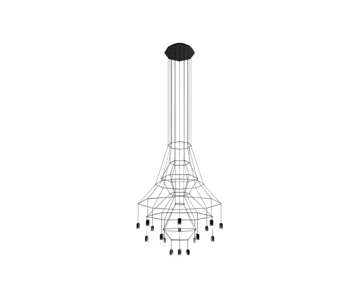 High end Wireflow Chandelier 0315 by Vibia Casa Design