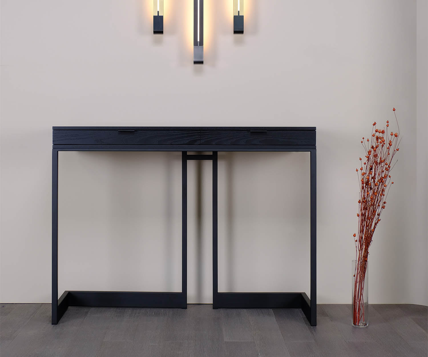 Wishbone 2-Drawer High Table Skram