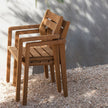 Luxury Outdoor Zania 001 Dining Chair by Roda made of Iroko Wood | Casa Design Group