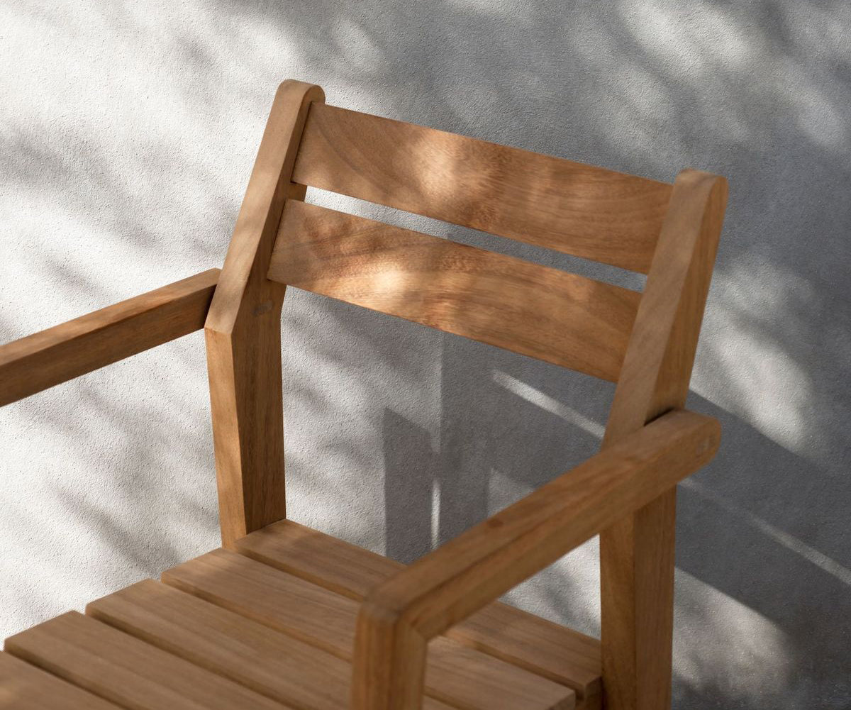 Luxury Outdoor Zania 001 Dining Chair by Roda made of Iroko Wood | Casa Design Group