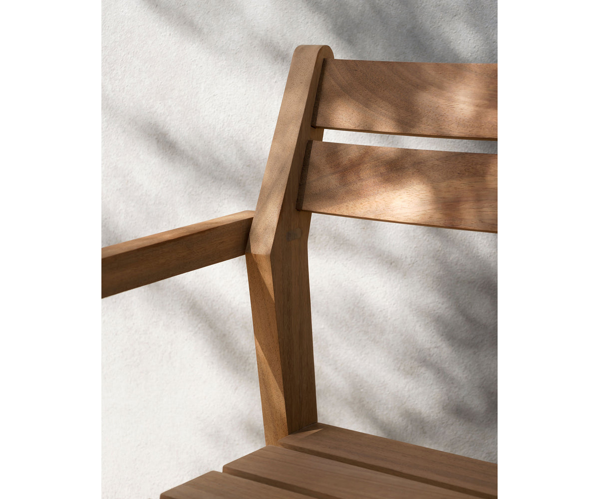 Luxury Outdoor Zania 001 Dining Chair by Roda made of Iroko Wood | Casa Design Group